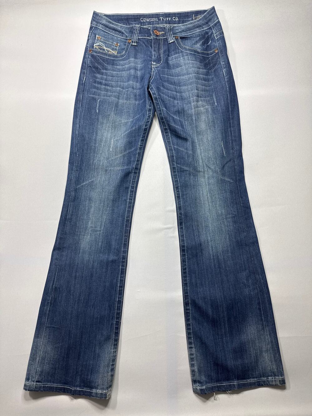 Cowgirl Tuff Co. Women's Indigo‎ Bootcut Blue Jeans - Size 27x33 (29x34)